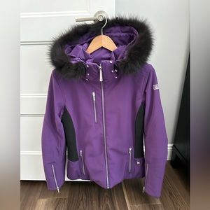 Nils Women’s Hanna Ski Jacket with real black fur trim